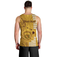 personalised-maui-island-men-tank-top-kakau-tribal-mixed-polynesian-pattern-gold