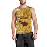 personalised-maui-island-men-tank-top-kakau-tribal-mixed-polynesian-pattern-gold