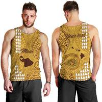 personalised-maui-island-men-tank-top-kakau-tribal-mixed-polynesian-pattern-gold