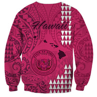 Maui Island Sweatshirt Kakau Tribal Mixed Polynesian Pattern Pink - Wonder Print Shop