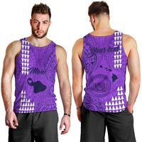 personalised-maui-island-men-tank-top-kakau-tribal-mixed-polynesian-pattern-purple