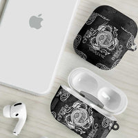 Personalized Anglesey Ynys Mon AirPods Case Black Standing Stone Celtic-inspired - Wonder Print Shop