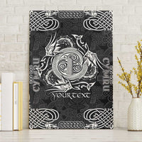 Personalized Anglesey Ynys Mon Canvas Wall Art Black Standing Stone Celtic-inspired - Wonder Print Shop