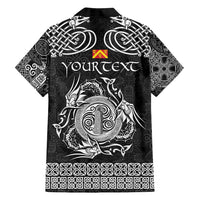 Personalized Anglesey Ynys Mon Family Matching Puletasi and Hawaiian Shirt Black Standing Stone Celtic-inspired - Wonder Print Shop