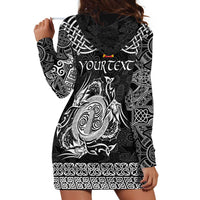 Personalized Anglesey Ynys Mon Hoodie Dress Black Standing Stone Celtic-inspired - Wonder Print Shop