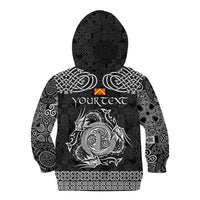 Personalized Anglesey Ynys Mon Kid Hoodie Black Standing Stone Celtic-inspired - Wonder Print Shop