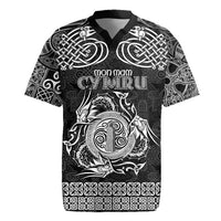 Personalized Anglesey Ynys Mon Rugby Jersey Black Standing Stone Celtic-inspired - Wonder Print Shop