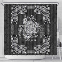 Personalized Anglesey Ynys Mon Shower Curtain Black Standing Stone Celtic-inspired - Wonder Print Shop
