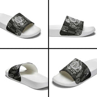 Personalized Anglesey Ynys Mon Slide Sandals Black Standing Stone Celtic-inspired - Wonder Print Shop