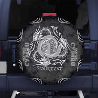 Personalized Anglesey Ynys Mon Spare Tire Cover Black Standing Stone Celtic-inspired - Wonder Print Shop