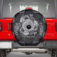 Personalized Anglesey Ynys Mon Spare Tire Cover Black Standing Stone Celtic-inspired - Wonder Print Shop