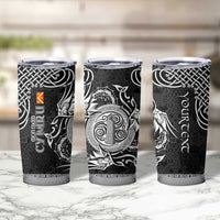 Personalized Anglesey Ynys Mon Tumbler Cup Black Standing Stone Celtic-inspired - Wonder Print Shop