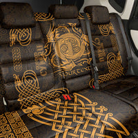 Personalized Anglesey Ynys Mon Back Car Seat Cover Gold Standing Stone Celtic-inspired - Wonder Print Shop