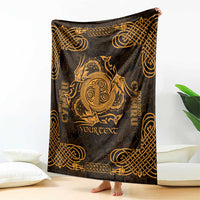 Personalized Anglesey Ynys Mon Blanket Gold Standing Stone Celtic-inspired - Wonder Print Shop