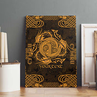 Personalized Anglesey Ynys Mon Canvas Wall Art Gold Standing Stone Celtic-inspired - Wonder Print Shop