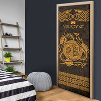 Personalized Anglesey Ynys Mon Door Cover Gold Standing Stone Celtic-inspired - Wonder Print Shop