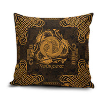 Personalized Anglesey Ynys Mon Pillow Cover Gold Standing Stone Celtic-inspired - Wonder Print Shop