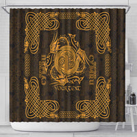 Personalized Anglesey Ynys Mon Shower Curtain Gold Standing Stone Celtic-inspired - Wonder Print Shop