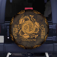 Personalized Anglesey Ynys Mon Spare Tire Cover Gold Standing Stone Celtic-inspired - Wonder Print Shop