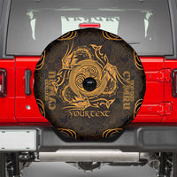 Personalized Anglesey Ynys Mon Spare Tire Cover Gold Standing Stone Celtic-inspired - Wonder Print Shop