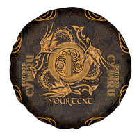 Personalized Anglesey Ynys Mon Spare Tire Cover Gold Standing Stone Celtic-inspired - Wonder Print Shop