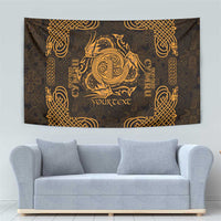 Personalized Anglesey Ynys Mon Tapestry Gold Standing Stone Celtic-inspired - Wonder Print Shop