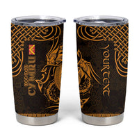 Personalized Anglesey Ynys Mon Tumbler Cup Gold Standing Stone Celtic-inspired - Wonder Print Shop