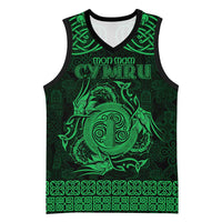 Personalized Anglesey Ynys Mon Basketball Jersey Green Standing Stone Celtic-inspired - Wonder Print Shop