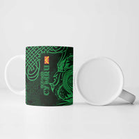 Personalized Anglesey Ynys Mon Ceramic Mug Green Standing Stone Celtic-inspired - Wonder Print Shop