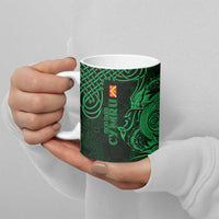 Personalized Anglesey Ynys Mon Ceramic Mug Green Standing Stone Celtic-inspired - Wonder Print Shop