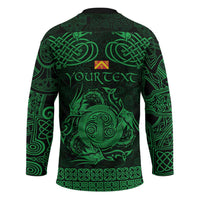 Personalized Anglesey Ynys Mon Hockey Jersey Green Standing Stone Celtic-inspired - Wonder Print Shop
