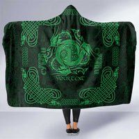 Personalized Anglesey Ynys Mon Hooded Blanket Green Standing Stone Celtic-inspired - Wonder Print Shop