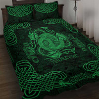 Personalized Anglesey Ynys Mon Quilt Bed Set Green Standing Stone Celtic-inspired - Wonder Print Shop