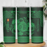Personalized Anglesey Ynys Mon Skinny Tumbler Green Standing Stone Celtic-inspired - Wonder Print Shop