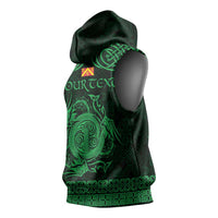 Personalized Anglesey Ynys Mon Sleeveless Hoodie Green Standing Stone Celtic-inspired - Wonder Print Shop
