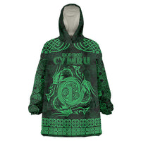 Personalized Anglesey Ynys Mon Wearable Blanket Hoodie Green Standing Stone Celtic-inspired - Wonder Print Shop