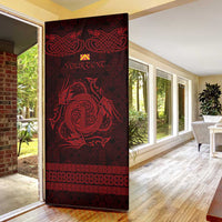 Personalized Anglesey Ynys Mon Door Cover Red Standing Stone Celtic-inspired - Wonder Print Shop
