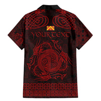 Personalized Anglesey Ynys Mon Family Matching Mermaid Dress and Hawaiian Shirt Red Standing Stone Celtic-inspired - Wonder Print Shop