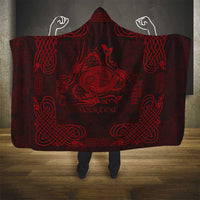 Personalized Anglesey Ynys Mon Hooded Blanket Red Standing Stone Celtic-inspired - Wonder Print Shop