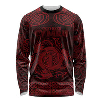 Personalized Anglesey Ynys Mon Long Sleeve Shirt Red Standing Stone Celtic-inspired - Wonder Print Shop
