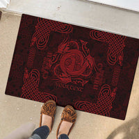 Personalized Anglesey Ynys Mon Rubber Doormat Red Standing Stone Celtic-inspired - Wonder Print Shop
