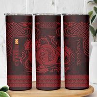 Personalized Anglesey Ynys Mon Skinny Tumbler Red Standing Stone Celtic-inspired - Wonder Print Shop