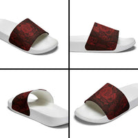 Personalized Anglesey Ynys Mon Slide Sandals Red Standing Stone Celtic-inspired - Wonder Print Shop