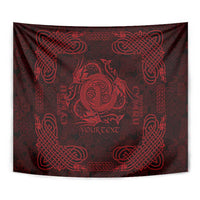 Personalized Anglesey Ynys Mon Tapestry Red Standing Stone Celtic-inspired - Wonder Print Shop