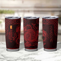 Personalized Anglesey Ynys Mon Tumbler Cup Red Standing Stone Celtic-inspired - Wonder Print Shop
