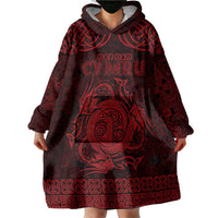 Personalized Anglesey Ynys Mon Wearable Blanket Hoodie Red Standing Stone Celtic-inspired - Wonder Print Shop