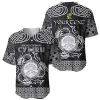 Personalized Brecknockshire Sir Frycheiniog Baseball Jersey Black Brecon Beacons Mountain Celtic-inspired - Wonder Print Shop