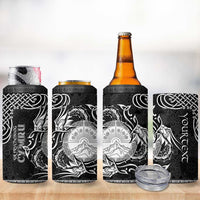 Personalized Brecknockshire Sir Frycheiniog 4 in 1 Can Cooler Tumbler Black Brecon Beacons Mountain Celtic-inspired - Wonder Print Shop