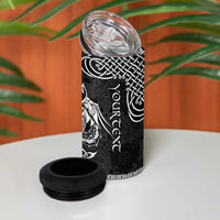Personalized Brecknockshire Sir Frycheiniog 4 in 1 Can Cooler Tumbler Black Brecon Beacons Mountain Celtic-inspired - Wonder Print Shop