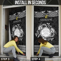 Personalized Brecknockshire Sir Frycheiniog Door Cover Black Brecon Beacons Mountain Celtic-inspired - Wonder Print Shop